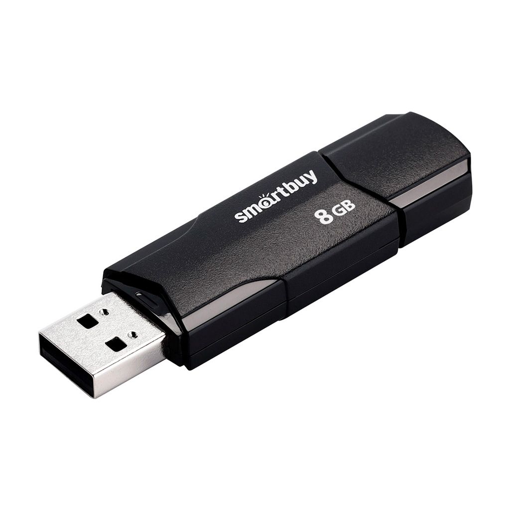 картинка Флеш диск 8Gb Smartbuy CLUE USB 2.0 черный (SB8GBCLU-K) от магазина бытовой техники и электроники «Тантал»
