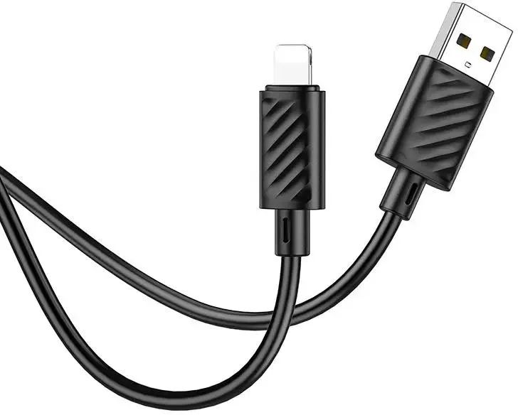 картинка Кабель Hoco X88 Gratified USB 2.0 Type-A - Lightning 1м черный от магазина бытовой техники и электроники «Тантал»