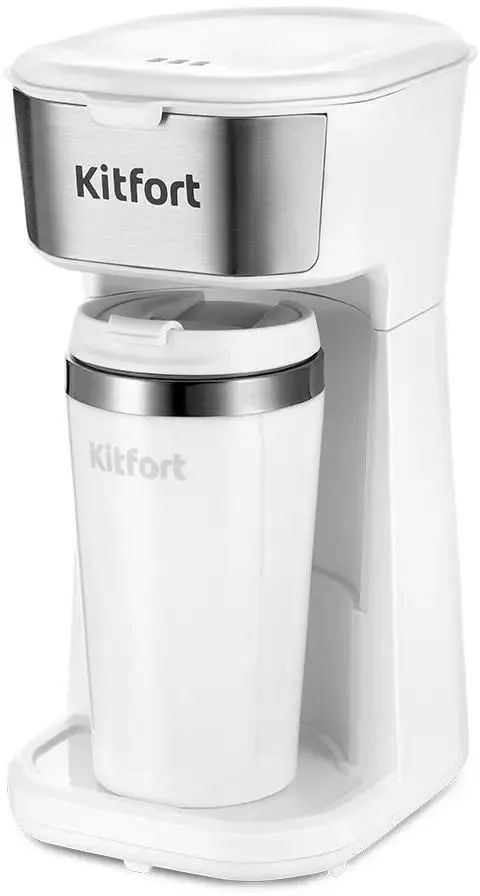 картинка Кофеварка капельная Kitfort КТ-7411 450Вт белый от магазина бытовой техники и электроники «Тантал»