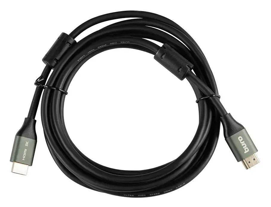 картинка Кабель Buro HDMI - HDMI ver 2.1 ферр.кольца 3м черный (BHP-HDMI-2.1-3G) от магазина бытовой техники и электроники «Тантал»