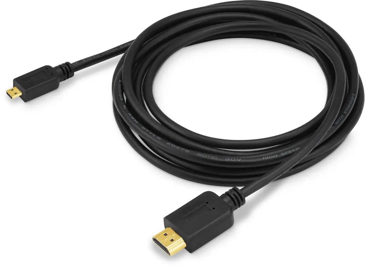 картинка Кабель Buro HDMI - micro HDMI ver 1.4 3м черный (MICROHDMI-3M) от магазина бытовой техники и электроники «Тантал»