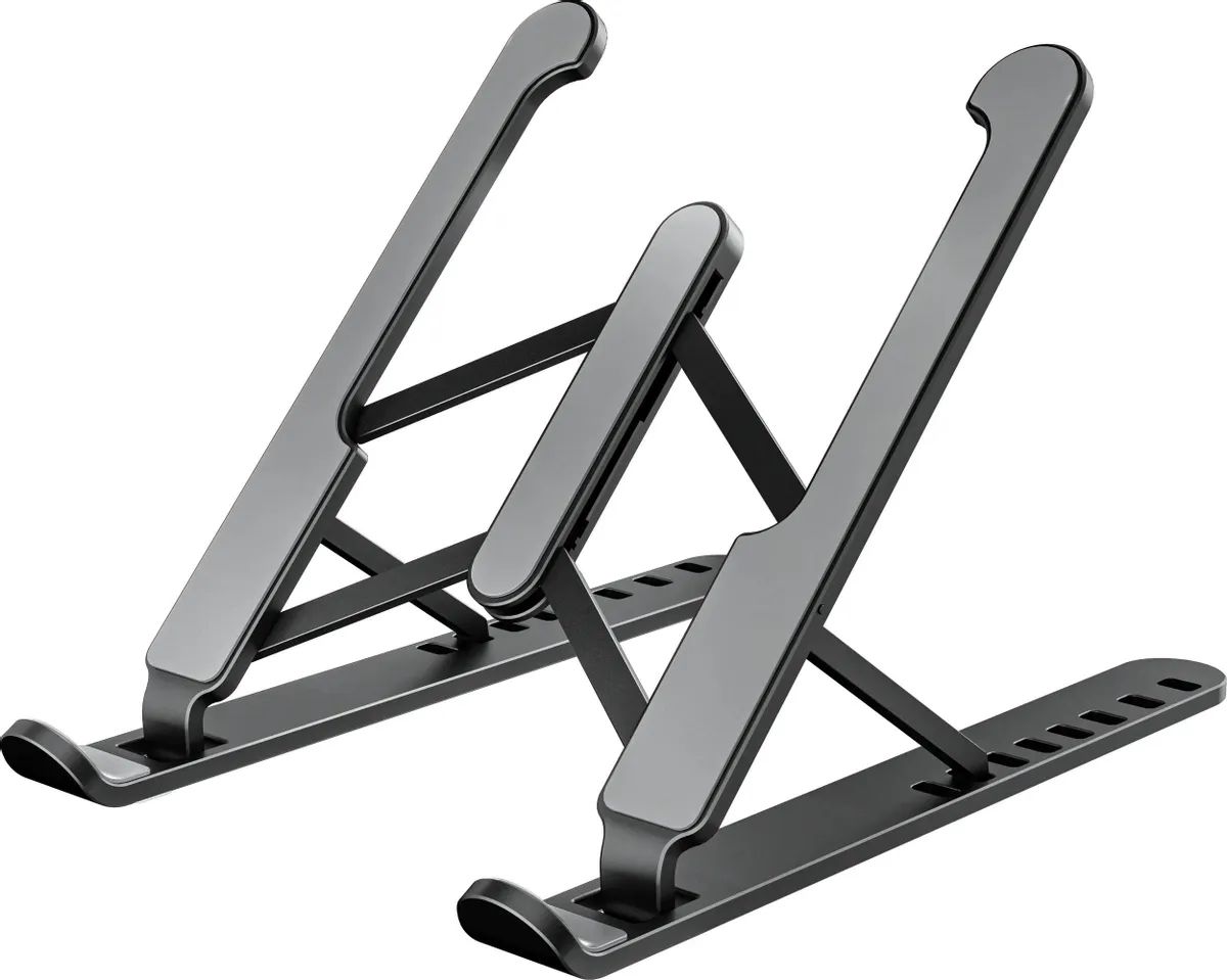 картинка Подставка для ноутбука Buro BU-LS100 260x20x60мм 220г пластик ABS черный от магазина бытовой техники и электроники «Тантал»