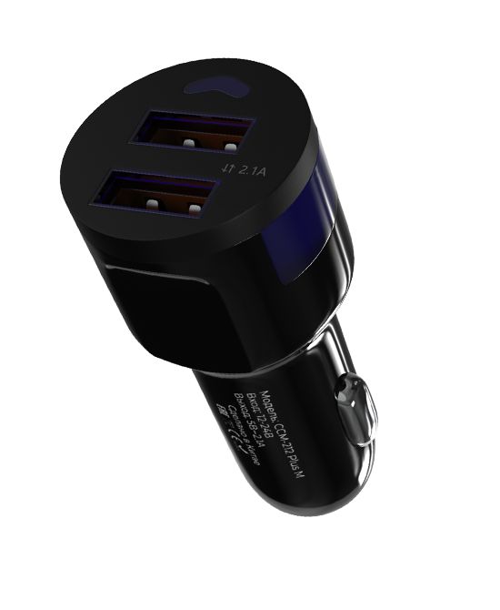 картинка Автомобильное З/У Maxvi CCM-212 Plus M 2.1A 2xUSB microUSB черный от магазина бытовой техники и электроники «Тантал»