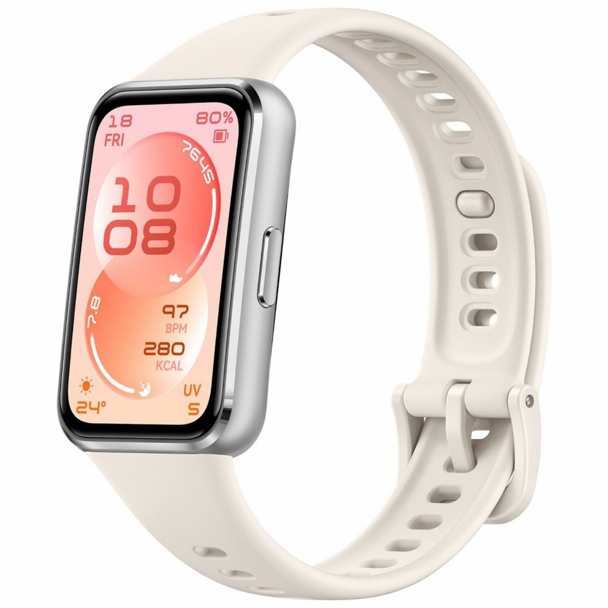 картинка Фитнес-браслет Huawei BAND 11 WHITE ALUM 55020GVC 1.62" 210мм серебристый/белый от магазина бытовой техники и электроники «Тантал»