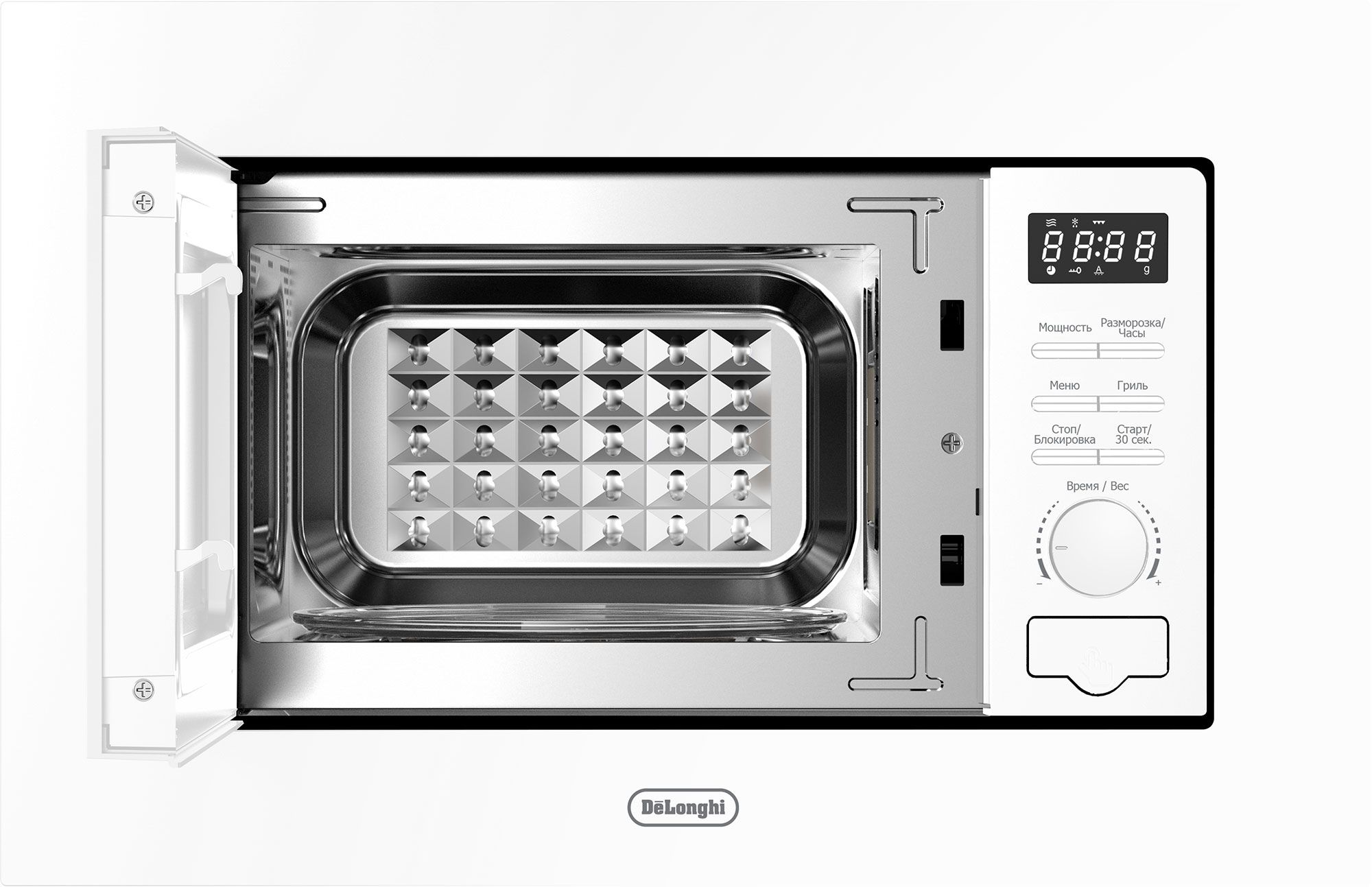 картинка Микроволновая печь Delonghi DMO 20BB MATERO 20л 1100Вт белый (встраиваемая) от магазина бытовой техники и электроники «Тантал»
