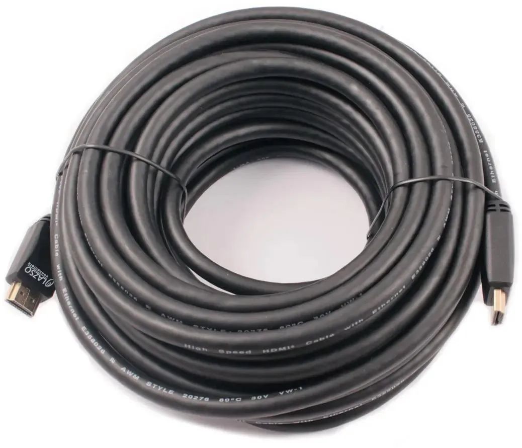картинка Кабель Lazso HDMI - HDMI 15м черный (WH-111(15M)) от магазина бытовой техники и электроники «Тантал»