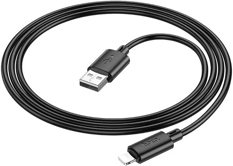 картинка Кабель Hoco X88 Gratified USB 2.0 Type-A - Lightning 1м черный от магазина бытовой техники и электроники «Тантал»