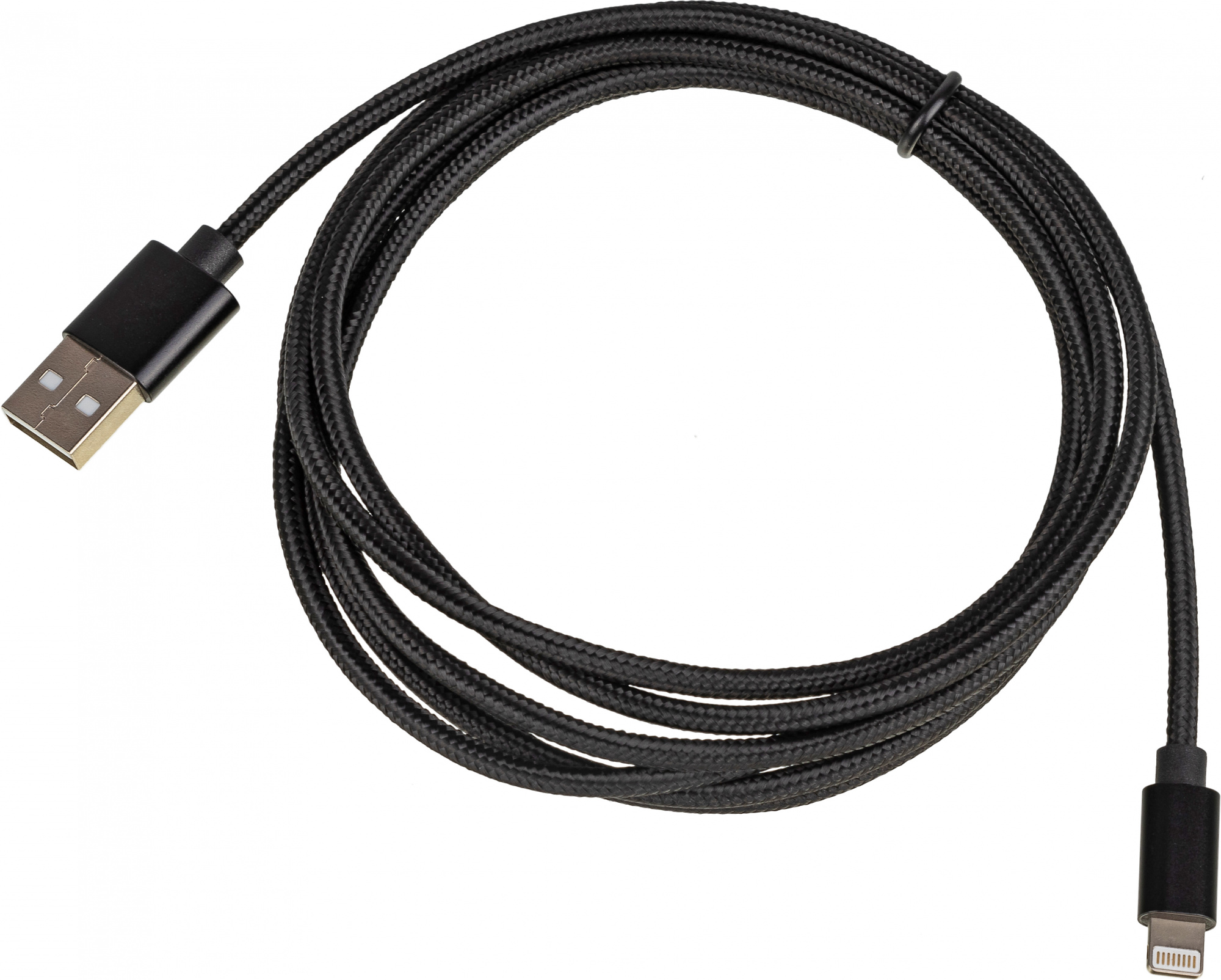 картинка Кабель USB (m)-Lightning (m) 2м черный от магазина бытовой техники и электроники «Тантал»
