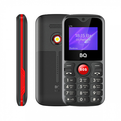 картинка Мобильный телефон BQ 1853 Life Black+Red от магазина бытовой техники и электроники «Тантал»