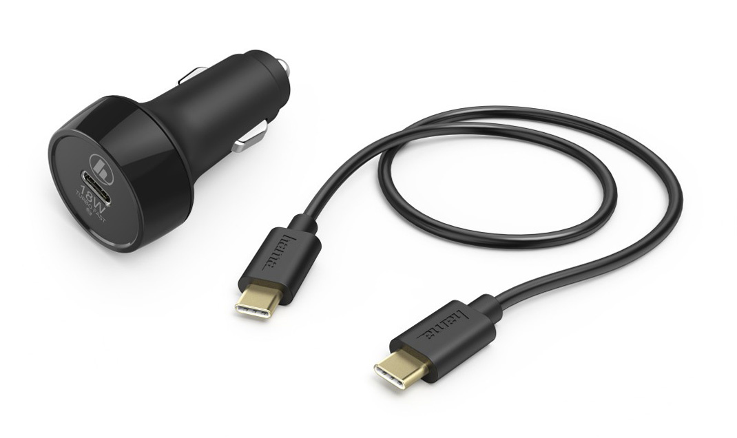 картинка Автомобильное З/У Hama H-183327 3A PD+QC универсальное кабель USB Type C черный от магазина бытовой техники и электроники «Тантал»