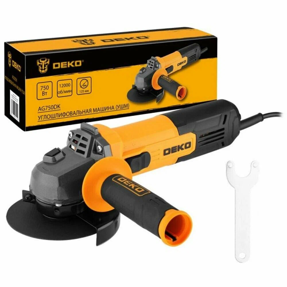 картинка Углошлифовальная машина Deko AG750DK 750Вт 12000об/мин 125мм (083-1023) от магазина бытовой техники и электроники «Тантал»
