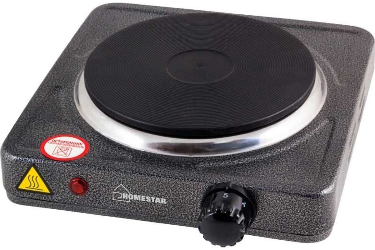 картинка Плитка электрическая Homestar HS-1102 серый (настольная) от магазина бытовой техники и электроники «Тантал»