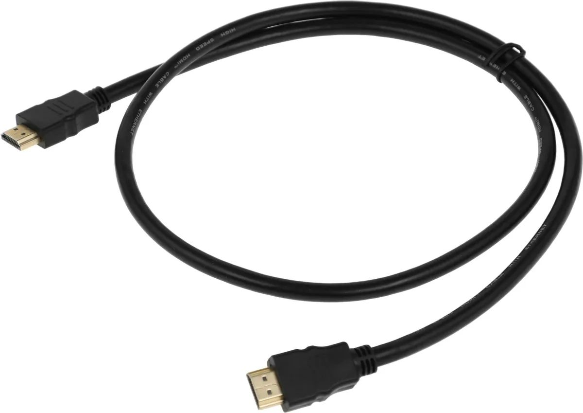 картинка Кабель HDMI - HDMI 1м черный от магазина бытовой техники и электроники «Тантал»