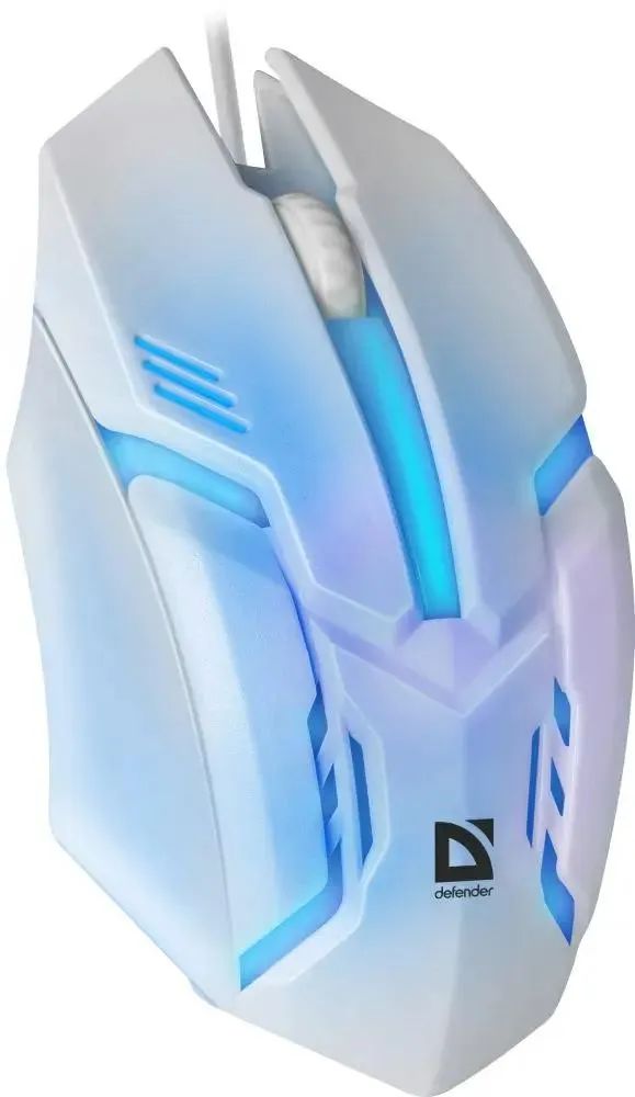 картинка Мышь проводная Defender Cyber MB-560L белый игровая 1600dpi LED (52561) от магазина бытовой техники и электроники «Тантал»