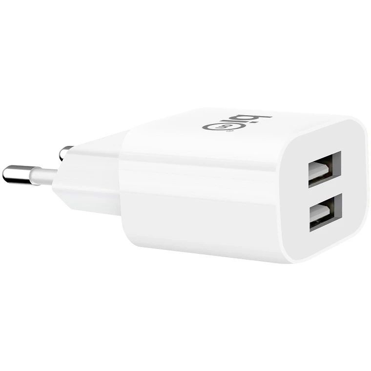 картинка Сетевое З/У Bion BXP-ADP-2A-10W 10Вт 2xUSB-A 2А белый от магазина бытовой техники и электроники «Тантал»
