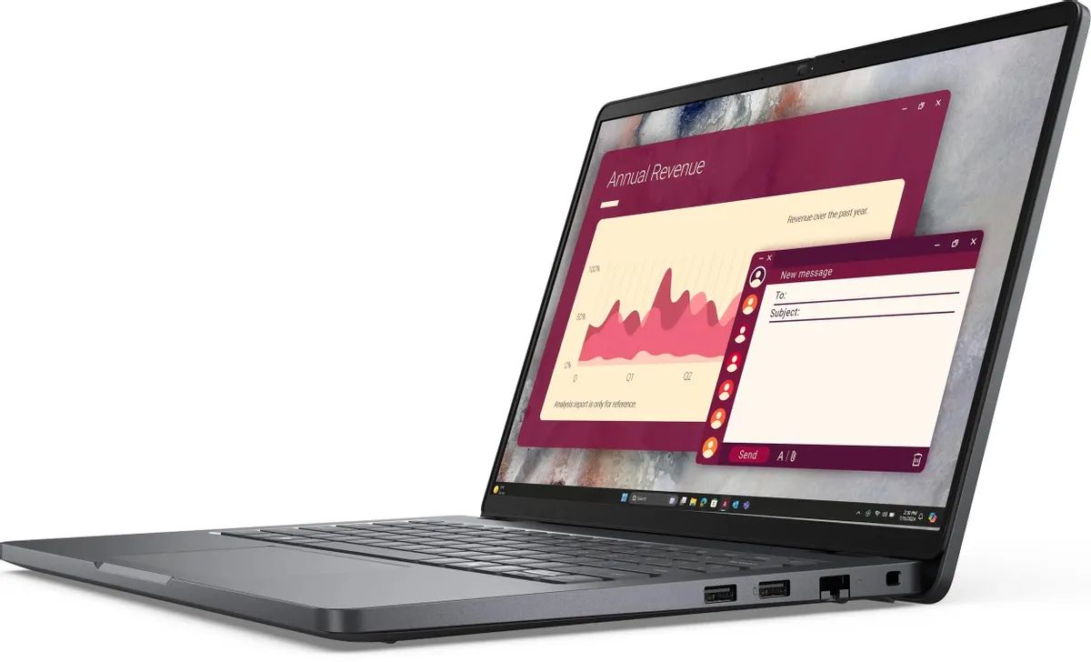 картинка Ноутбук 14" Dell Pro 14 PC14250 серый Core Ultra 7 265U 32GB/1TB IntelGr Linux (PRO14-7315) от магазина бытовой техники и электроники «Тантал»