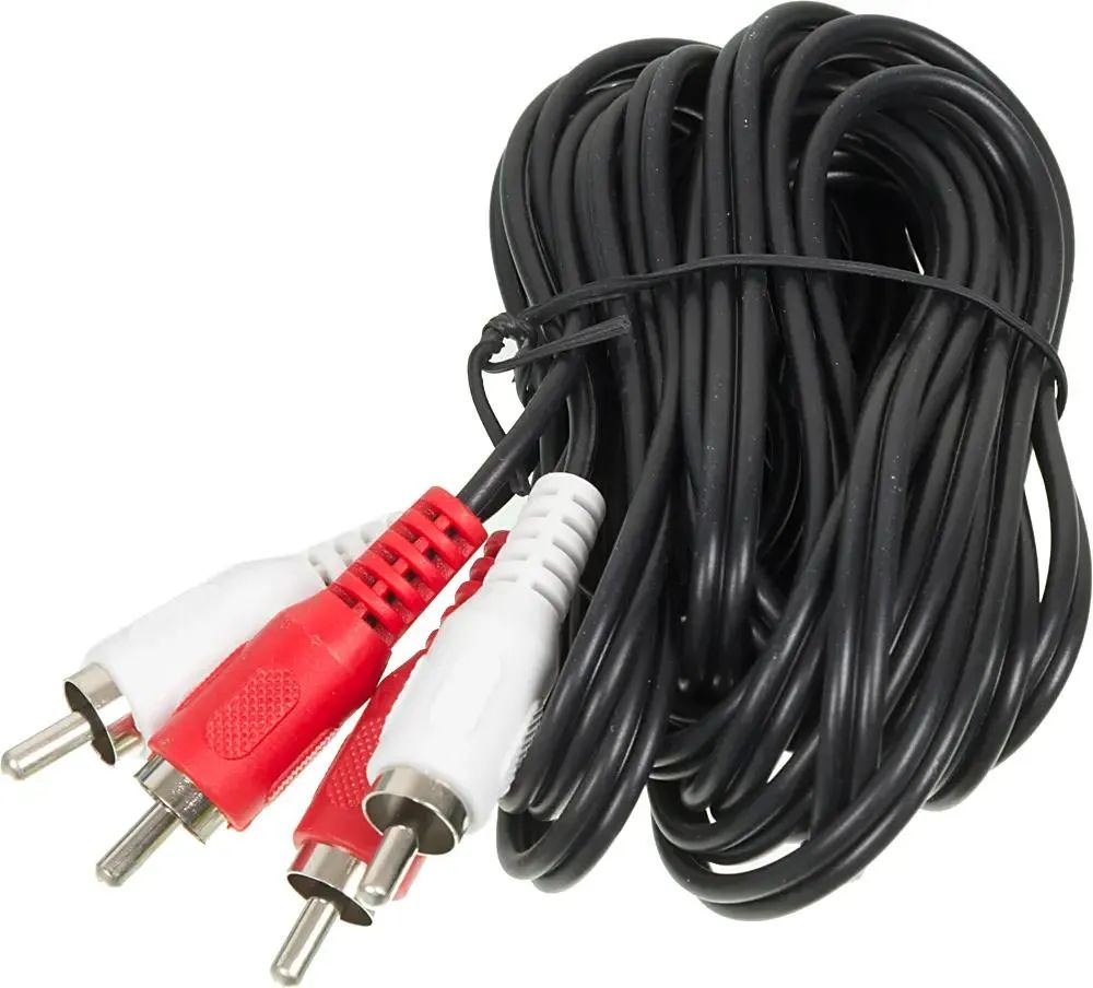 картинка Кабель Buro RCA - RCA 3м черный (BAAC024-3) от магазина бытовой техники и электроники «Тантал»