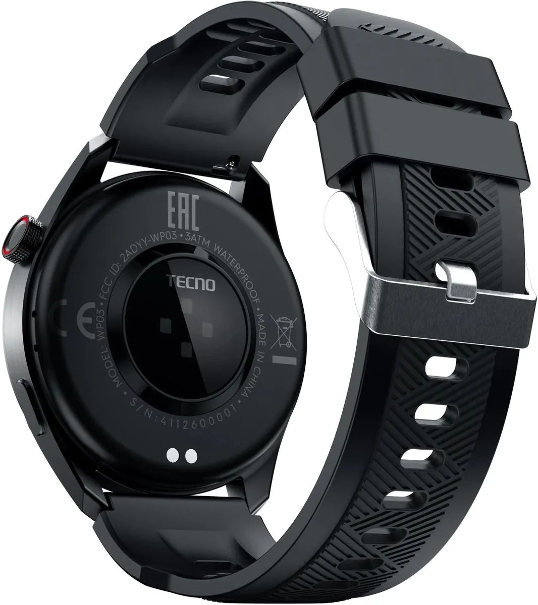 картинка Смарт-часы Tecno Watch 3 Pro 1.43" черный/черный (WP03) от магазина бытовой техники и электроники «Тантал»