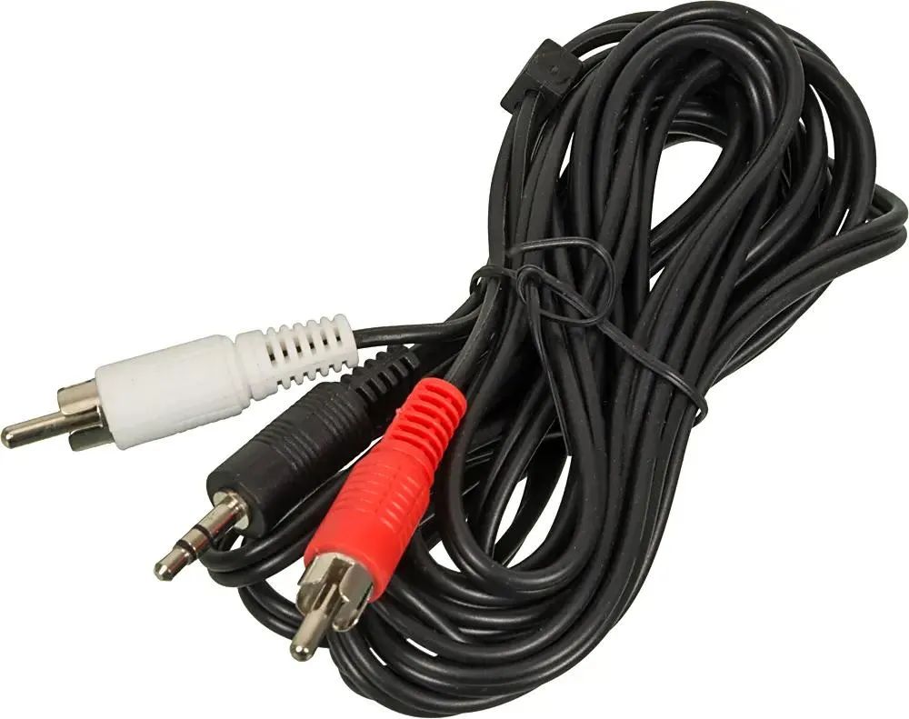 картинка Кабель-переходник Ningbo Jack 3.5 - RCA 3м черный (JAAC010-3) от магазина бытовой техники и электроники «Тантал»