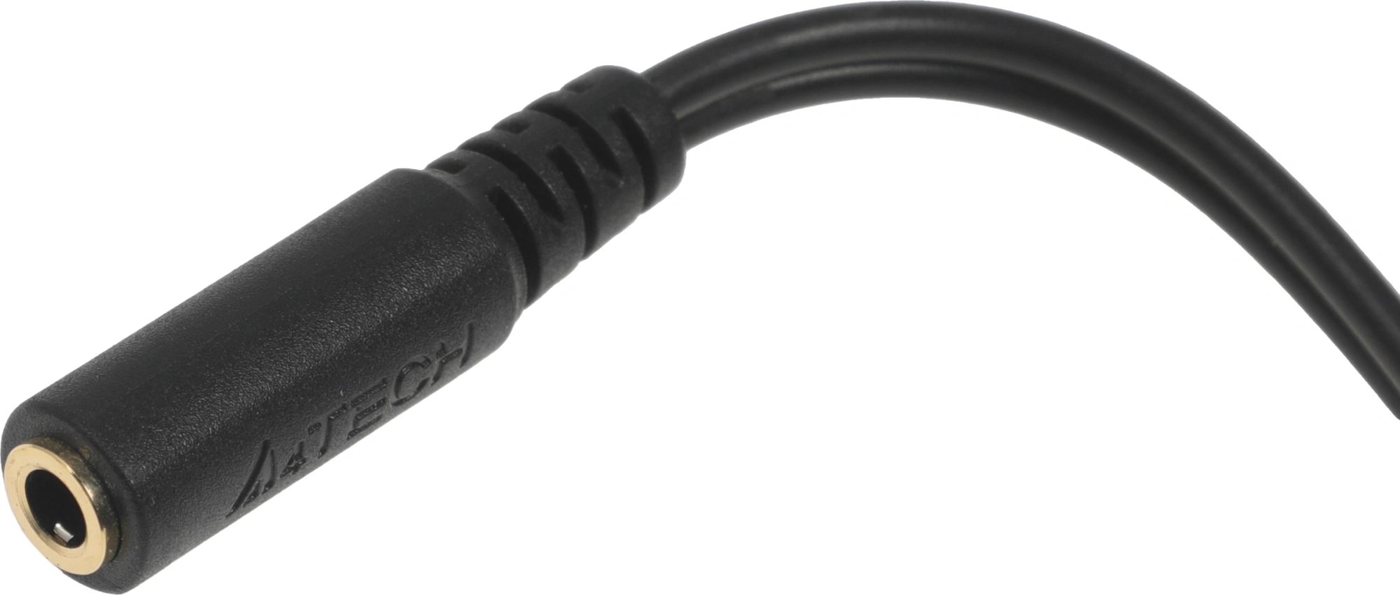 картинка Переходник A4Tech 2xJack 3.5(f) - Jack 3.5 0.2м черный (AD-4P) от магазина бытовой техники и электроники «Тантал»