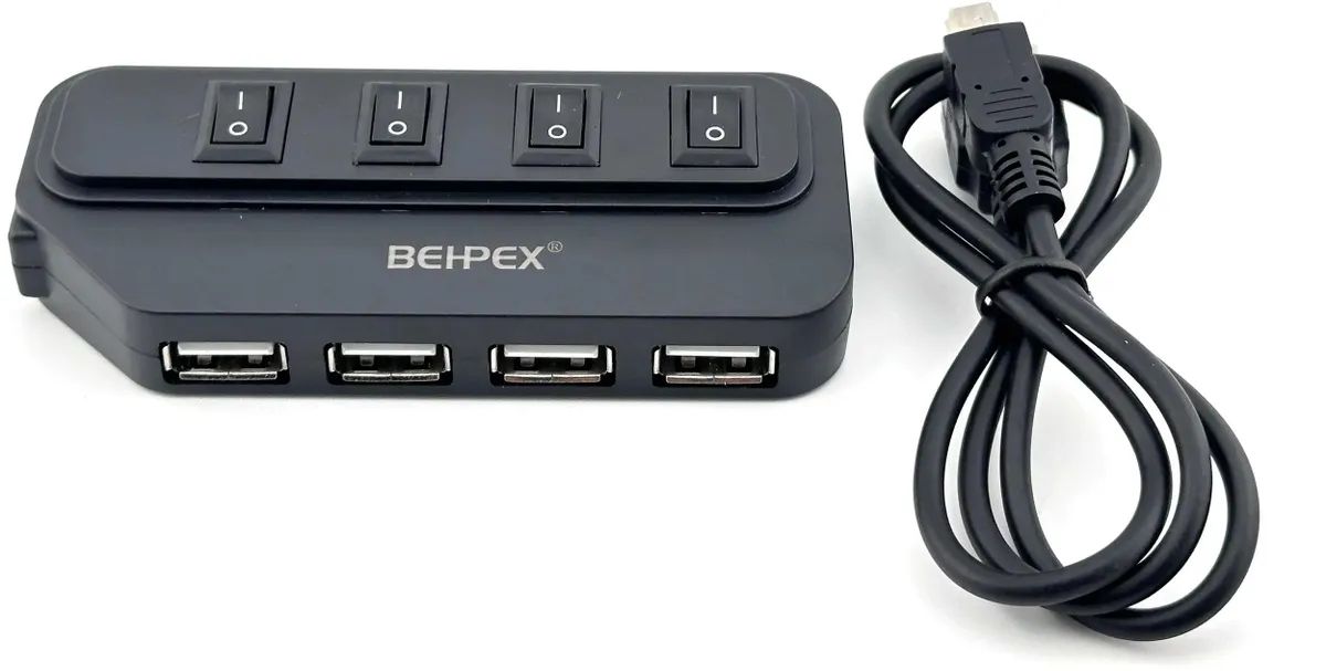 картинка Разветвитель USB 2.0 BPH-1907 4порт. черный от магазина бытовой техники и электроники «Тантал»