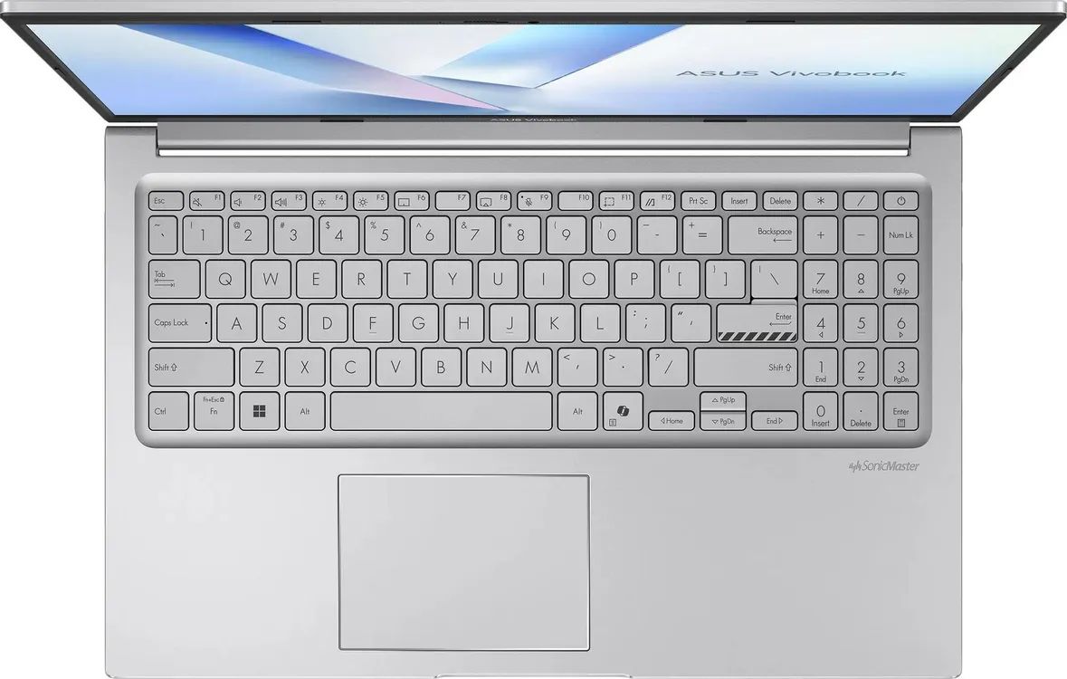 картинка Ноутбук 15.6" Asus Vivobook 15 X1504MA-BQ058 серебристый Core 5 320 16GB/512GB IntelGr noOS (90NB17I2-M01120) от магазина бытовой техники и электроники «Тантал»