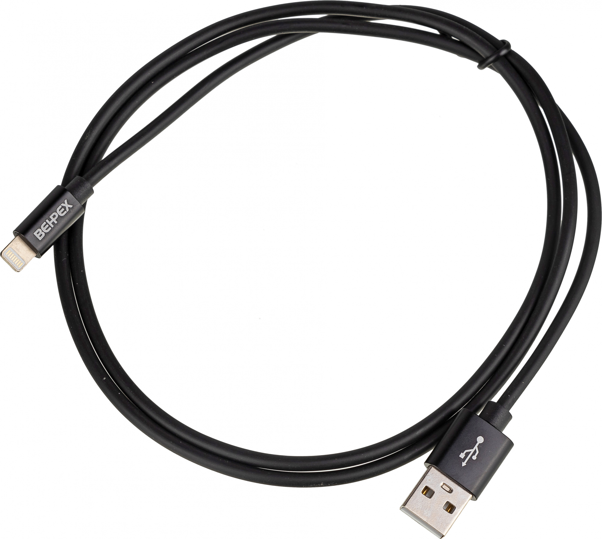 картинка Кабель USB (m)-Lightning (m) 1м черный от магазина бытовой техники и электроники «Тантал»