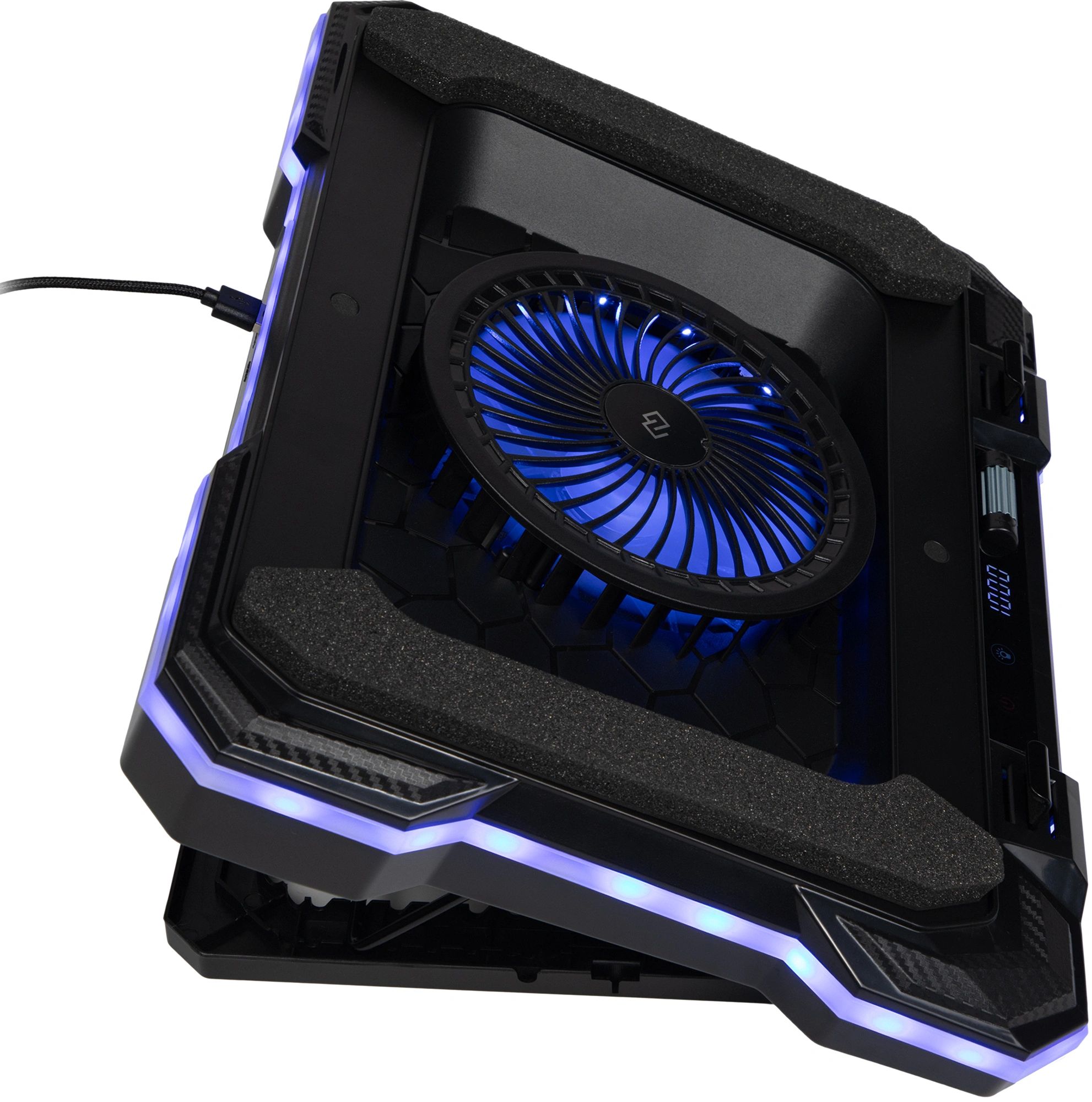 картинка Подставка для ноутбука Digma D-NCP190-1x100RGB 19" 428x316x58мм 52дБ 2xUSB 1x 140ммFAN 1280г Fan-control металл/пластик черный от магазина бытовой техники и электроники «Тантал»
