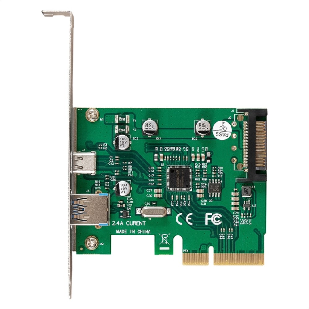 картинка Контроллер ExeGate EXE-320-1A1C 10Gbps (PCI-E x4 v3.0, USB3.2 Gen2 1xType-A + 1xType-C ext., SuperSpeed+ скорость до 10 Гбит/с, разъем доп.питания, A от магазина бытовой техники и электроники «Тантал»