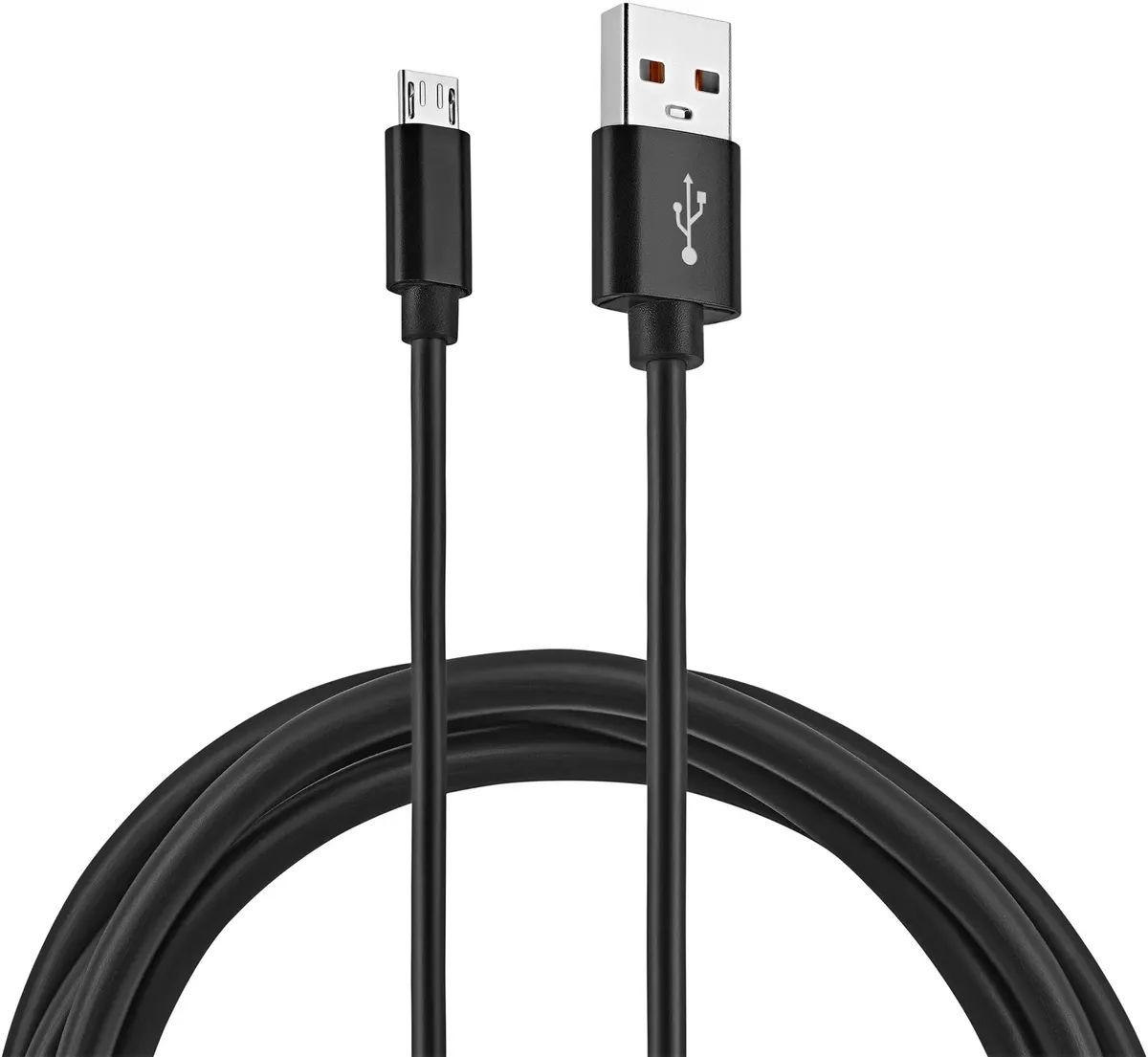 картинка Кабель KingPrice USB 2.0 Type-A - Micro-B 2.4A 1.5м черный (KP-microUSB-2.4A-1.5m) от магазина бытовой техники и электроники «Тантал»