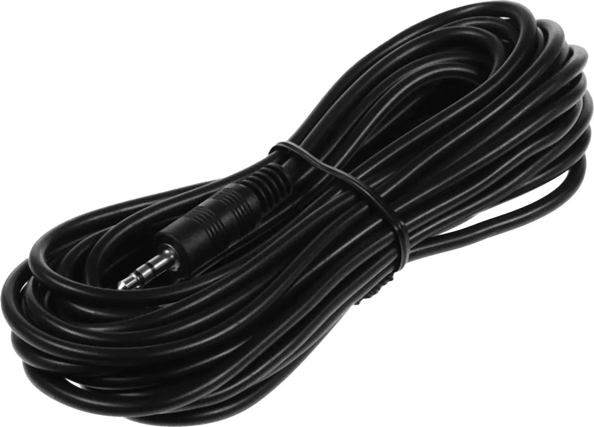 картинка Кабель-удлинитель Ningbo Jack 3.5 - Jack 3.5(f) 5м черный (JAAC003-5) от магазина бытовой техники и электроники «Тантал»