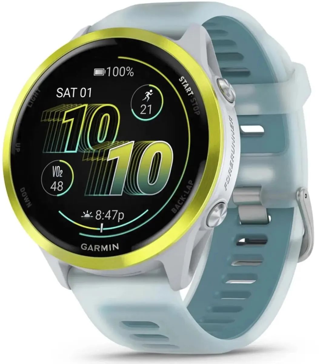 картинка Смарт-часы Garmin Forerunner 570 1.4" 135-205мм золото белое/бирюзовый (010-02971-01) от магазина бытовой техники и электроники «Тантал»