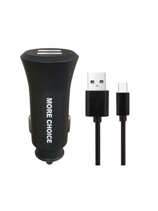 картинка Автомобильное З/У More Choice AC23m 2.4A micro USB черный от магазина бытовой техники и электроники «Тантал»