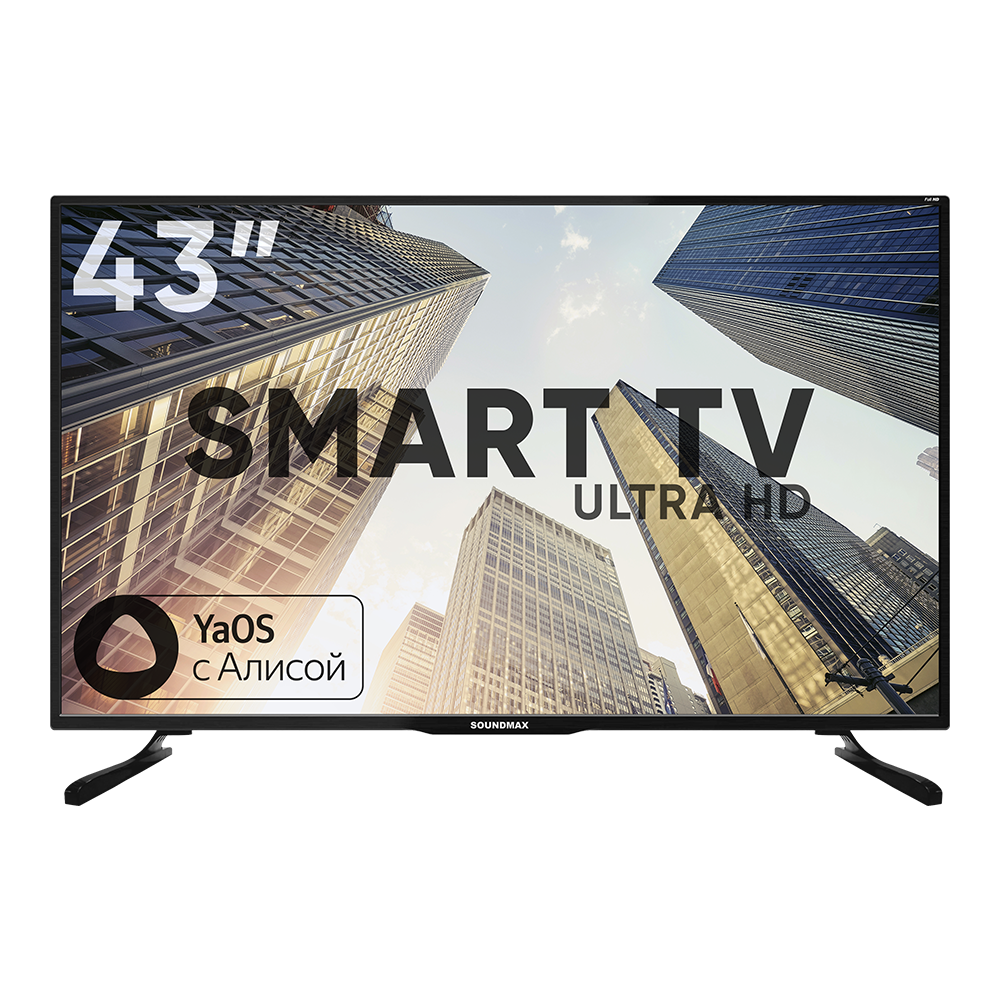 картинка Телевизор LED 43" Soundmax SM-LED43M03SU черный 4K SmartTV от магазина бытовой техники и электроники «Тантал»