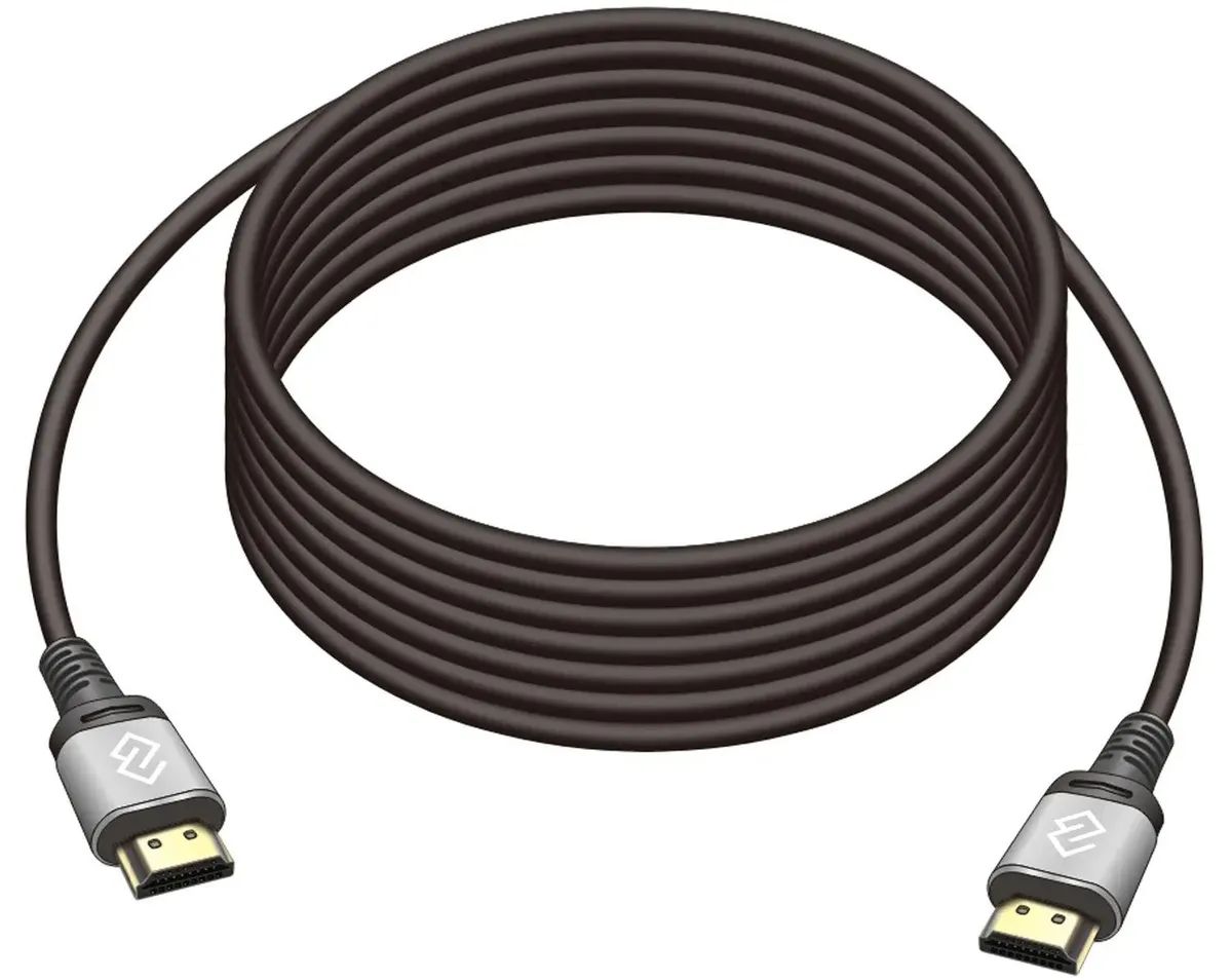 картинка Кабель Digma HDMI - HDMI позолоч.конт. 5м черный (D-HDMI-V2.0-5M) от магазина бытовой техники и электроники «Тантал»