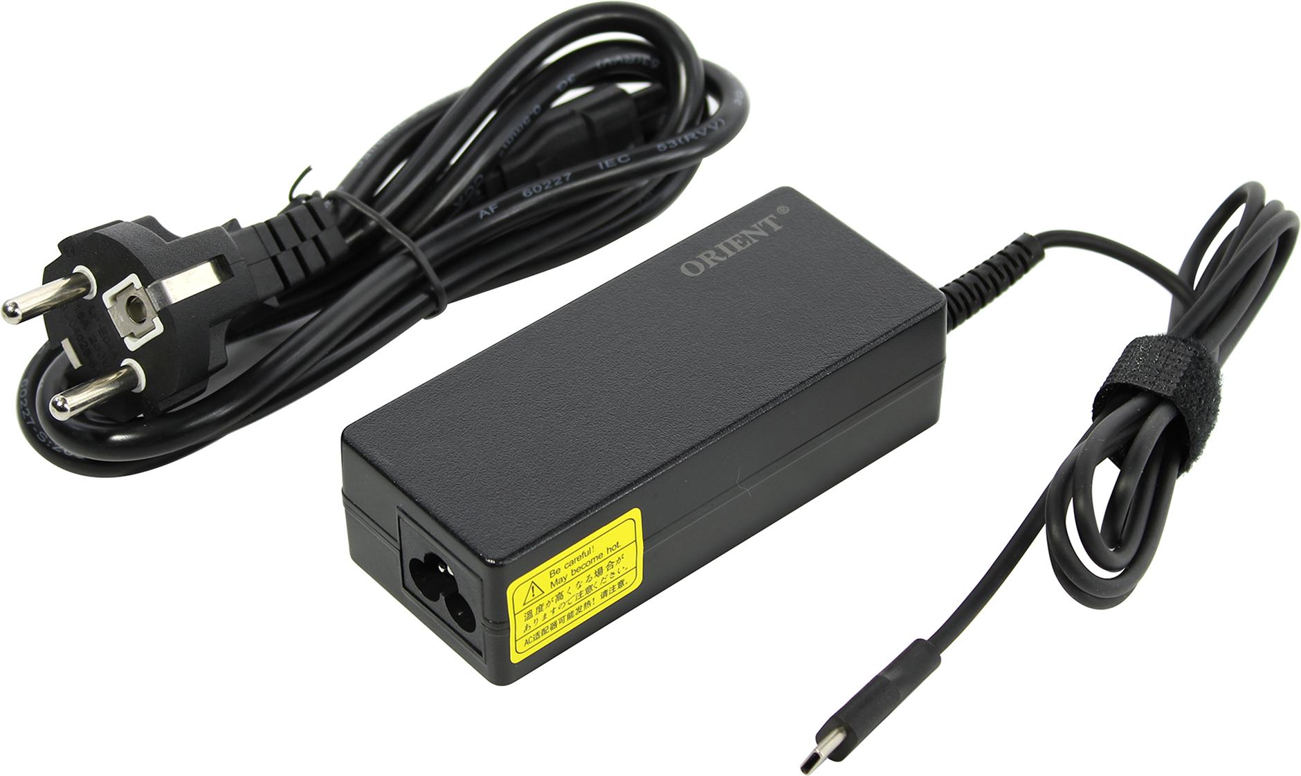 картинка Адаптер питания сетевой Orient PU-C45W универсальный 45W 5-20V 2.25А Type-C от магазина бытовой техники и электроники «Тантал»