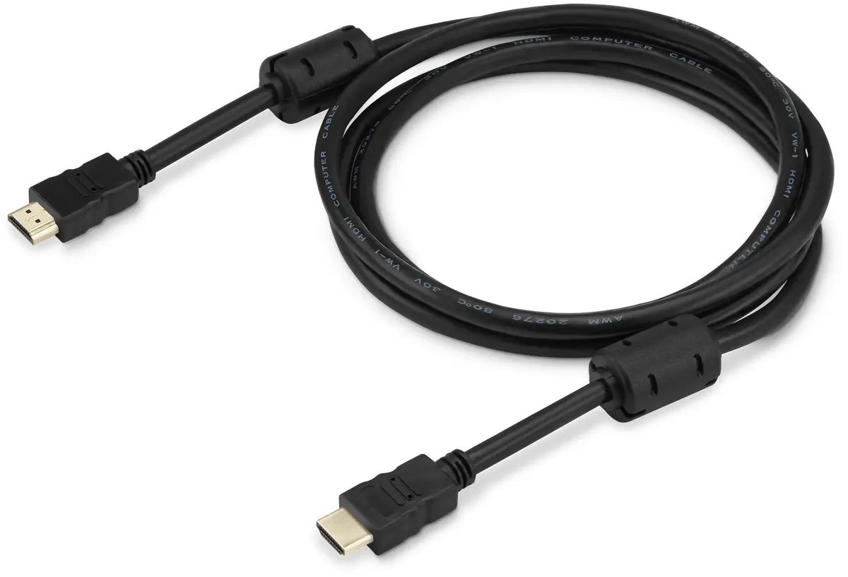 картинка Кабель Buro HDMI - HDMI ver 1.4 ферр.кольца 1.8м черный (HDMI-19M/19M-1.8M-MG) от магазина бытовой техники и электроники «Тантал»
