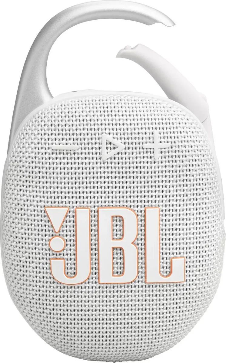 картинка Портативная колонка JBL Clip 5 7Вт 1.0 1400мАч белый (JBLCLIP5WHT) от магазина бытовой техники и электроники «Тантал»