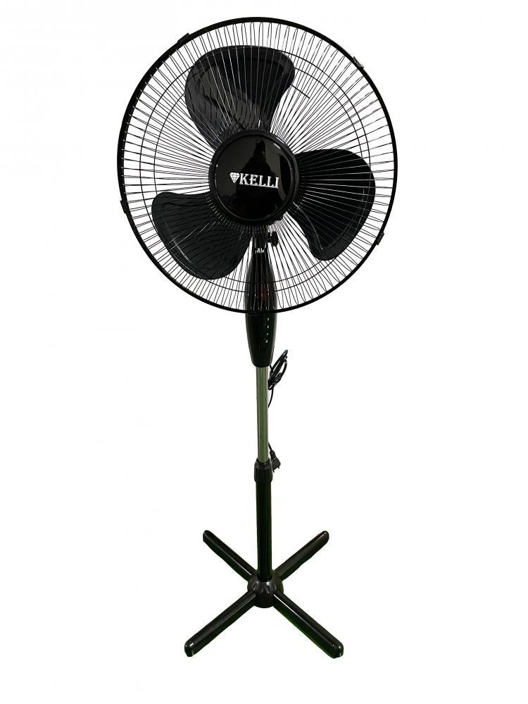 картинка Вентилятор напольный Kelli KL-1016 черный (4шт/уп, цена за 1шт) от магазина бытовой техники и электроники «Тантал»