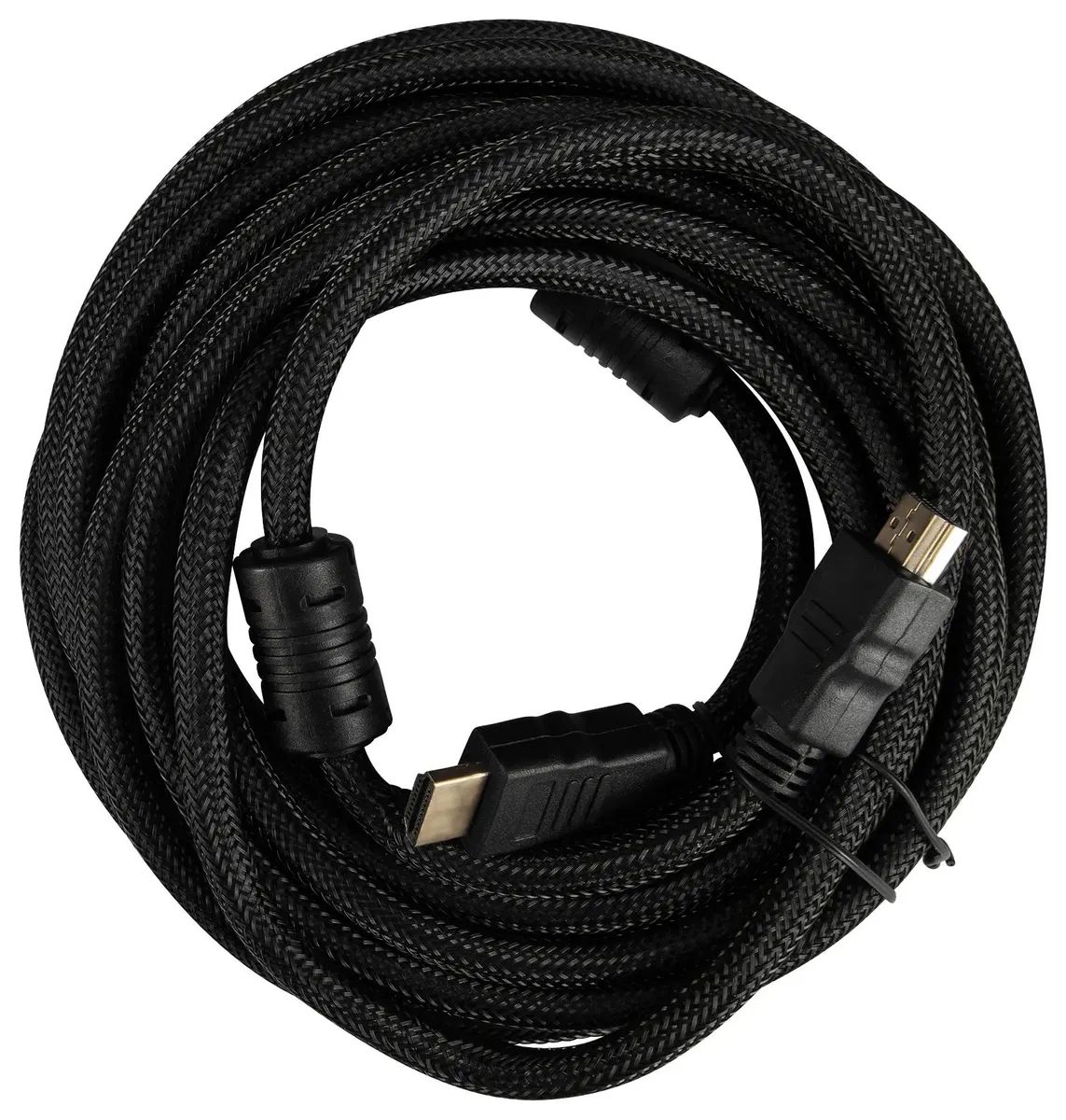 картинка Кабель Buro HDMI - HDMI ver 1.4 ферр.кольца тканевый 5м черный (HDMI-V1.4-5MC) от магазина бытовой техники и электроники «Тантал»