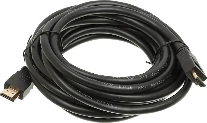 картинка Кабель HDMI - HDMI 5м черный от магазина бытовой техники и электроники «Тантал»