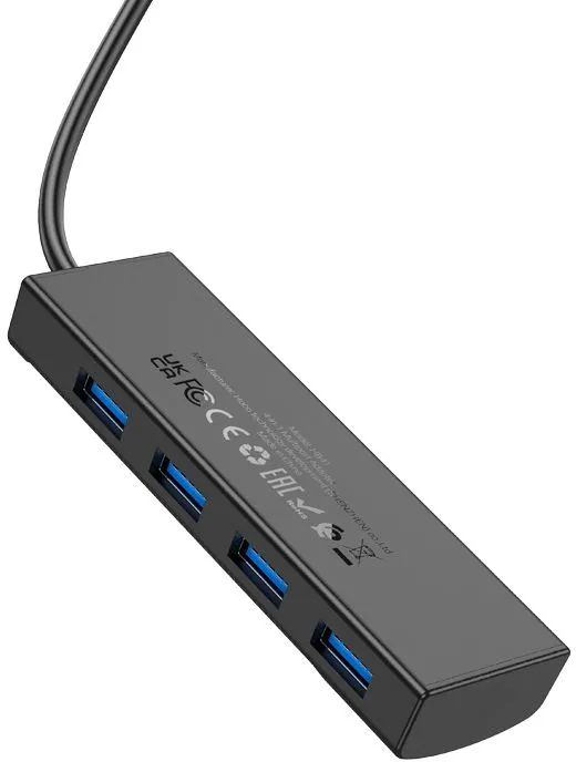 картинка Разветвитель USB-C Hoco HB41 Type-C портов:4шт черный от магазина бытовой техники и электроники «Тантал»