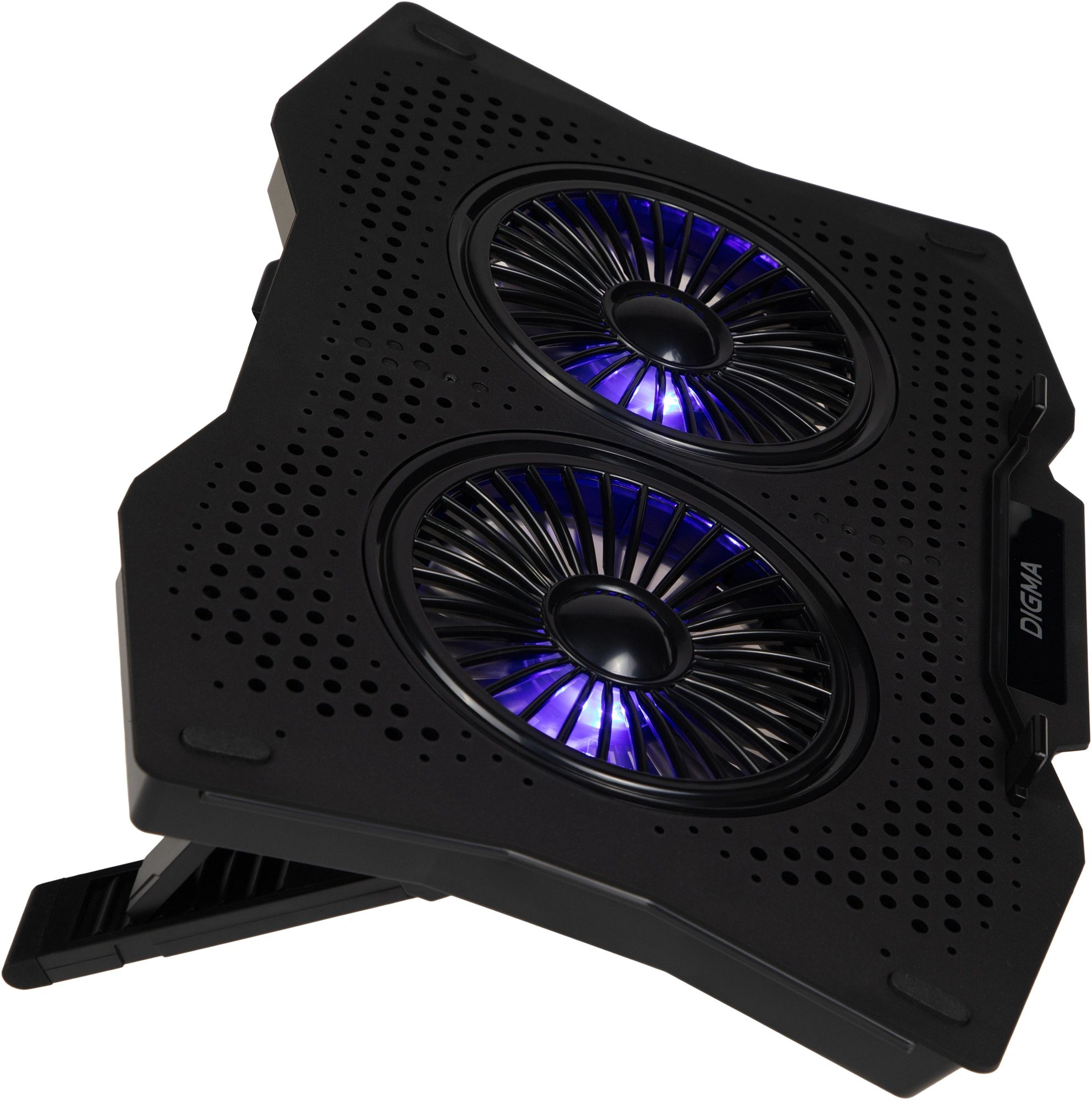 картинка Подставка для ноутбука Digma D-NCP180-2x110 18" 410x280x34мм 20дБ 2xUSB 2x 110ммFAN 700г пластик ABS черный от магазина бытовой техники и электроники «Тантал»