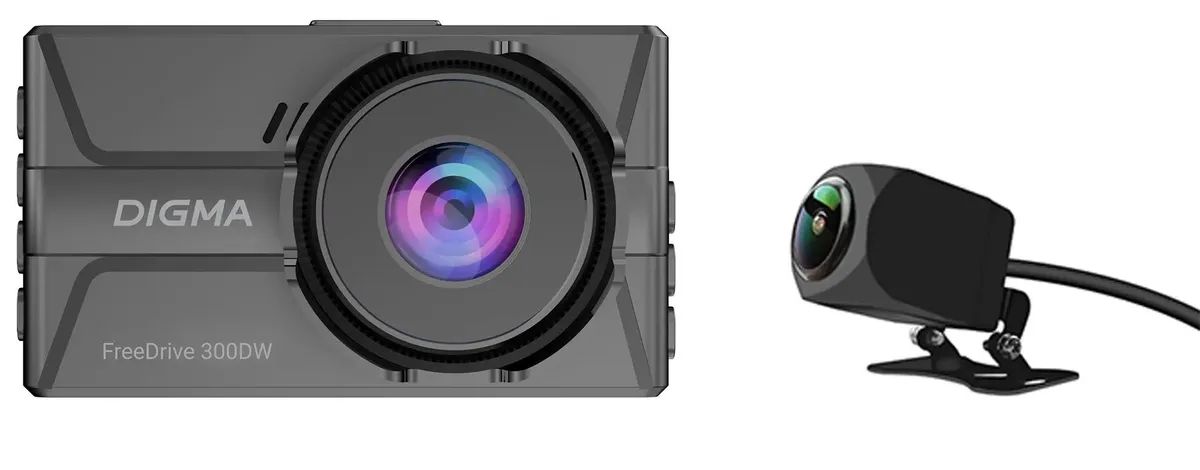 картинка Видеорегистратор Digma FreeDrive 300DW черный 130° 1440x2560 Wi-Fi (FD300DW) от магазина бытовой техники и электроники «Тантал»
