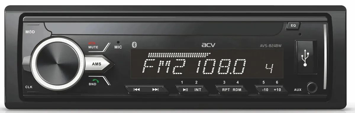 картинка Автомагнитола ACV AVS-824BW 1DIN 4x45Вт от магазина бытовой техники и электроники «Тантал»