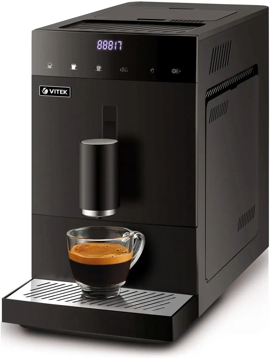 картинка Кофемашина Vitek Metropolis VT-8700 1350Вт черный от магазина бытовой техники и электроники «Тантал»